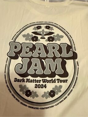 Pearl Jam 2024 Dark Matter World Tour concert band tee Cream T-Shirt